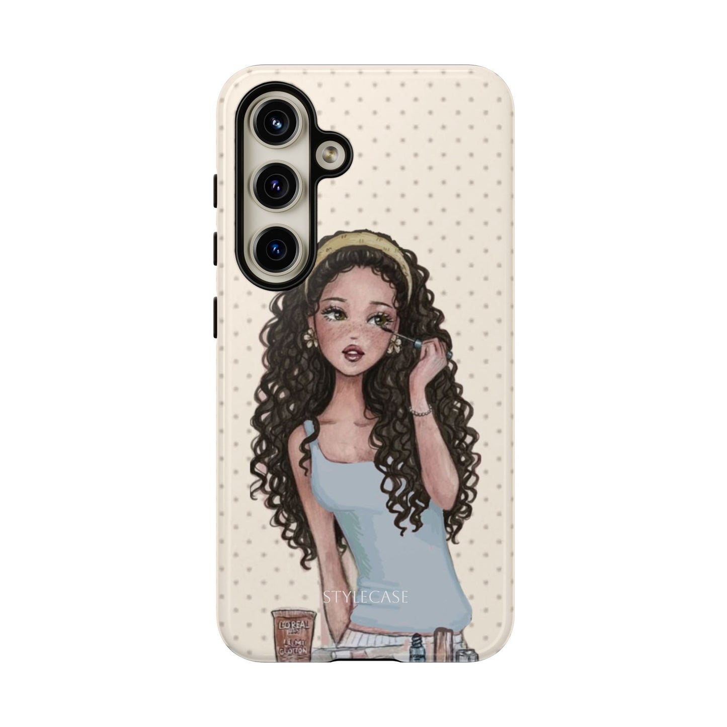 Cute Curly Girl Phone Case — Protective Samsung & Iphone Cover