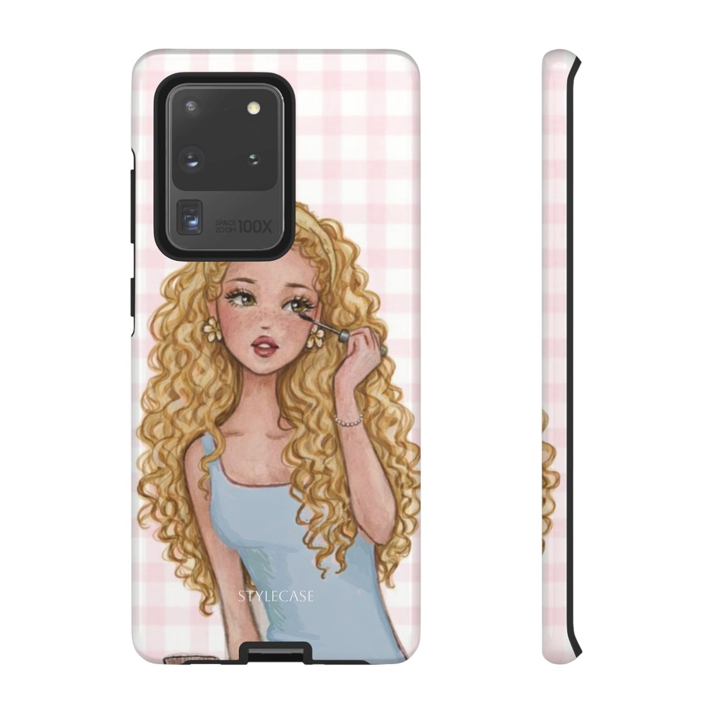 Cute Curly Girl Phone Case – Protective Samsung And Iphone Cover