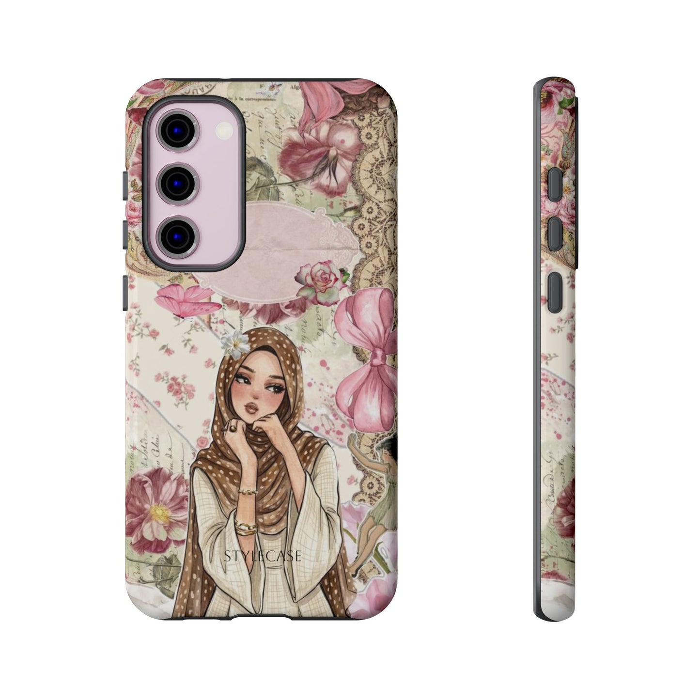 Hijab Girl Phone Case — Pink Vintage Samsung And Iphone Tough Case