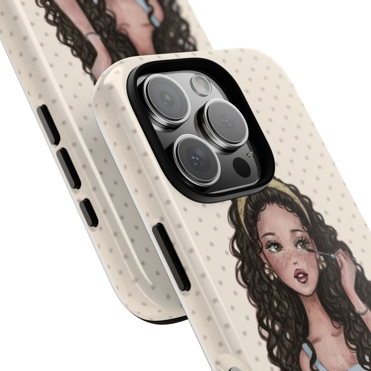 Cute Curly Girl Phone Case — Protective Samsung & Iphone Cover