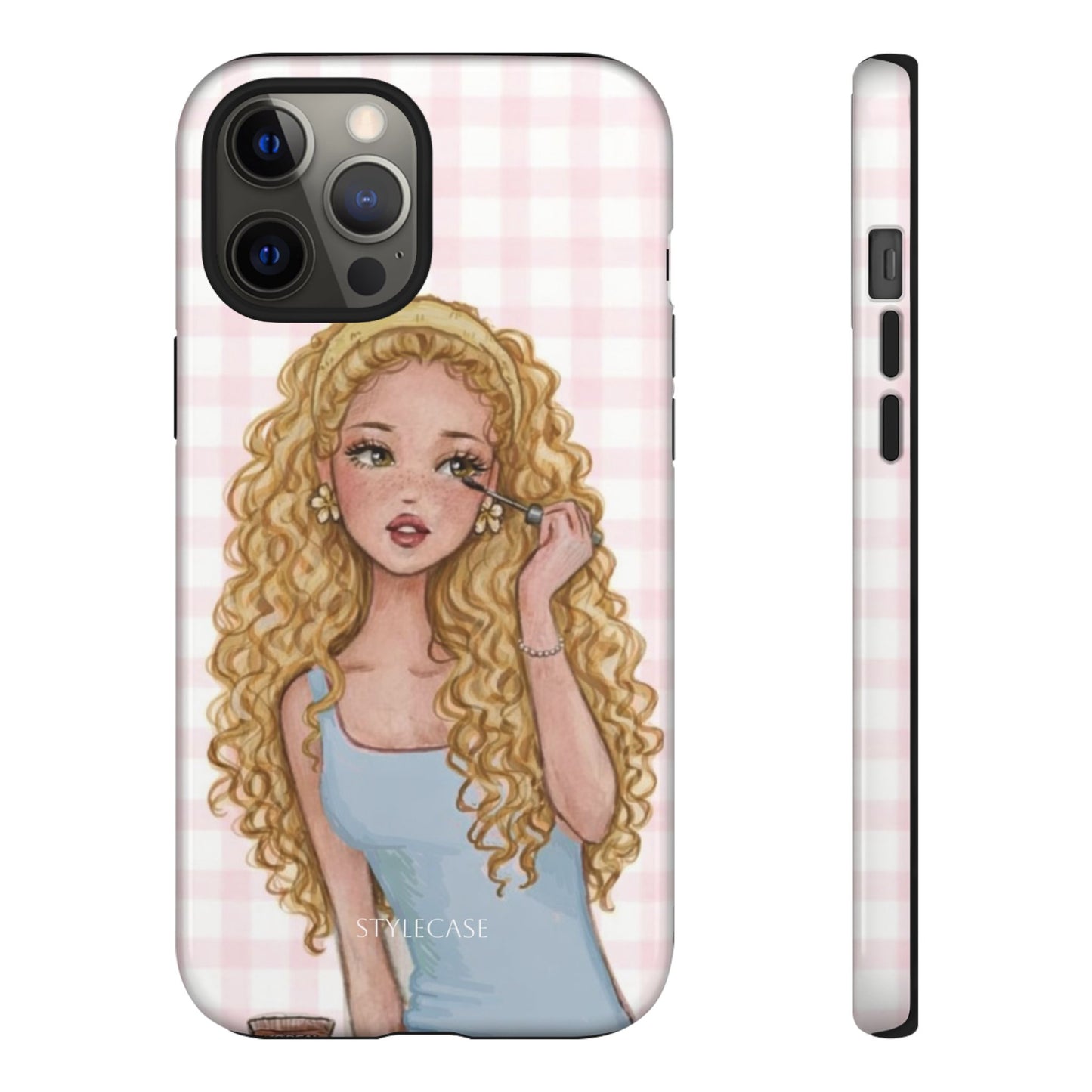Cute Curly Girl Phone Case – Protective Samsung And Iphone Cover