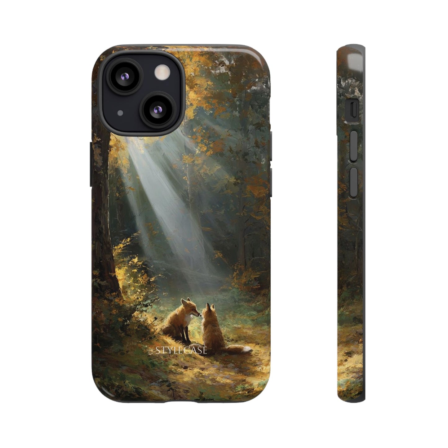 Foxes Sunbeam Forest Phone Case — Premium Protective Cover