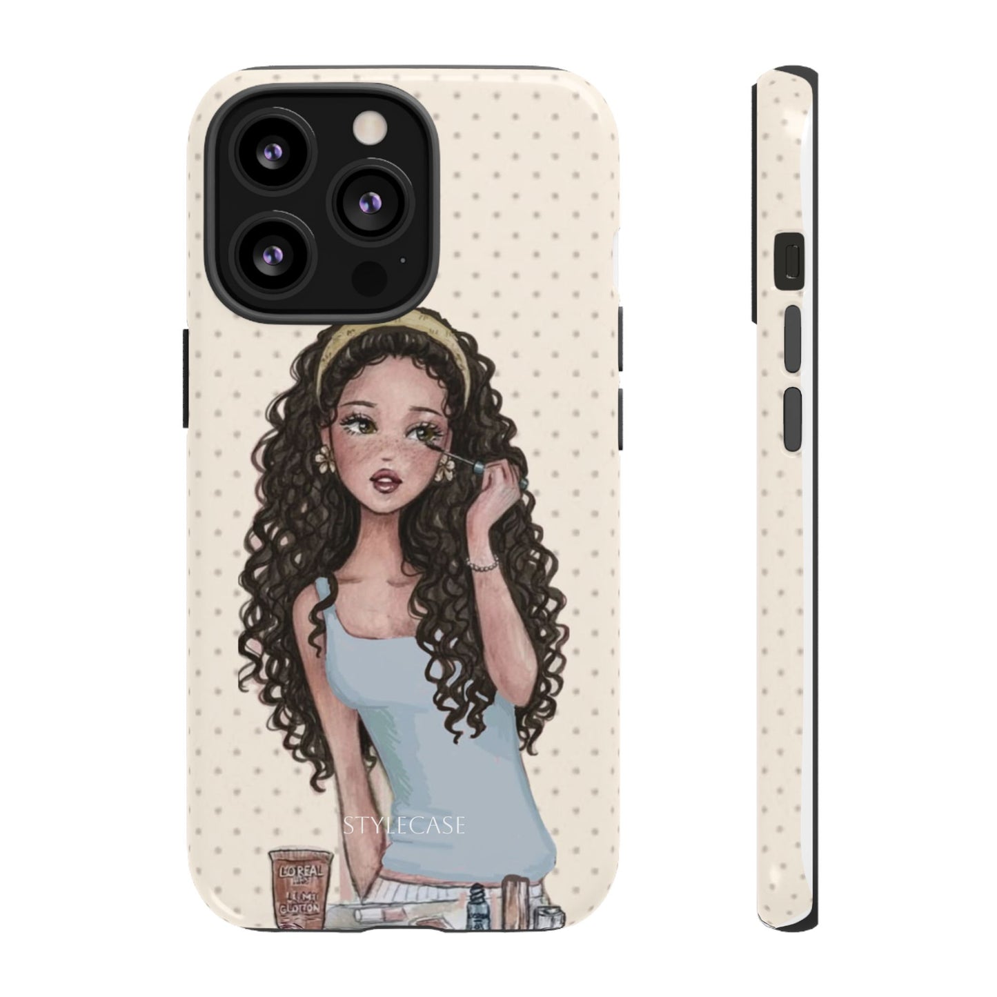 Cute Curly Girl Phone Case — Protective Samsung & Iphone Cover