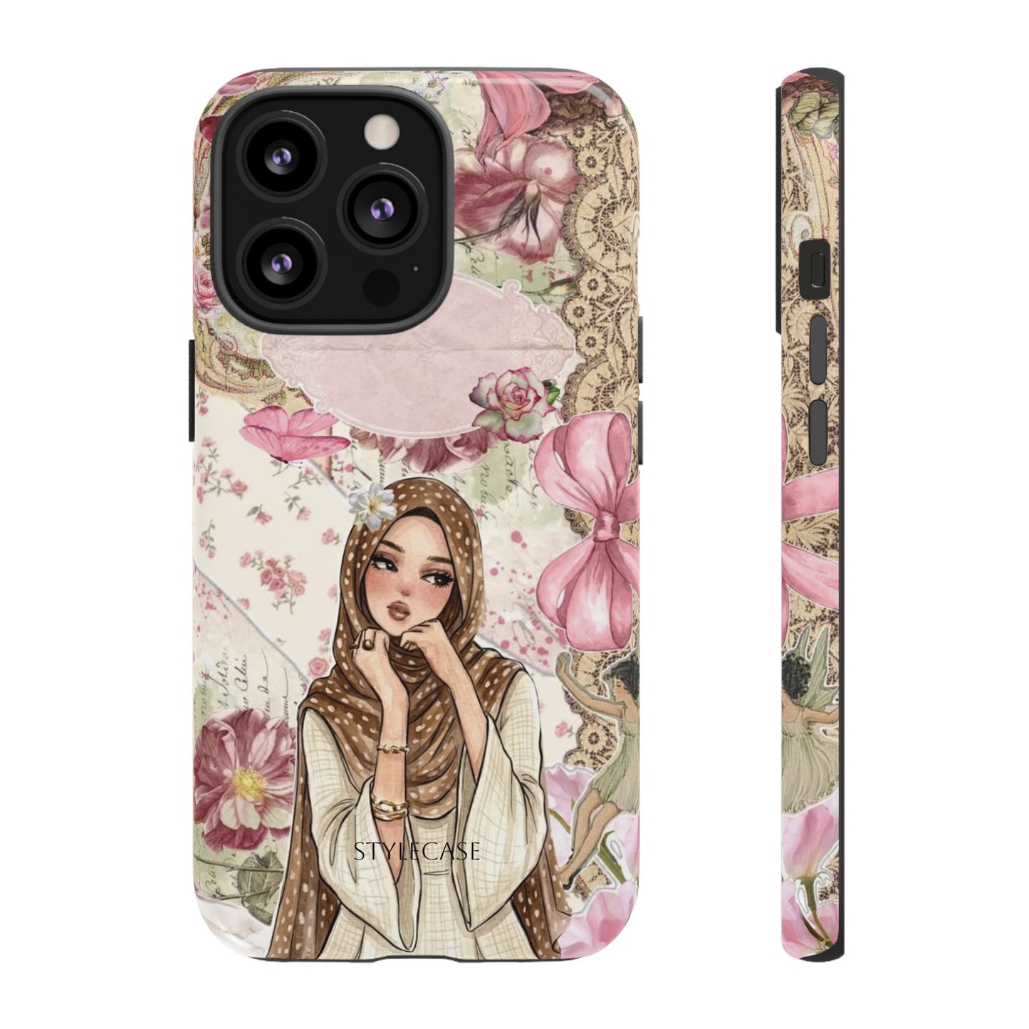 Hijab Girl Phone Case — Pink Vintage Samsung And Iphone Tough Case
