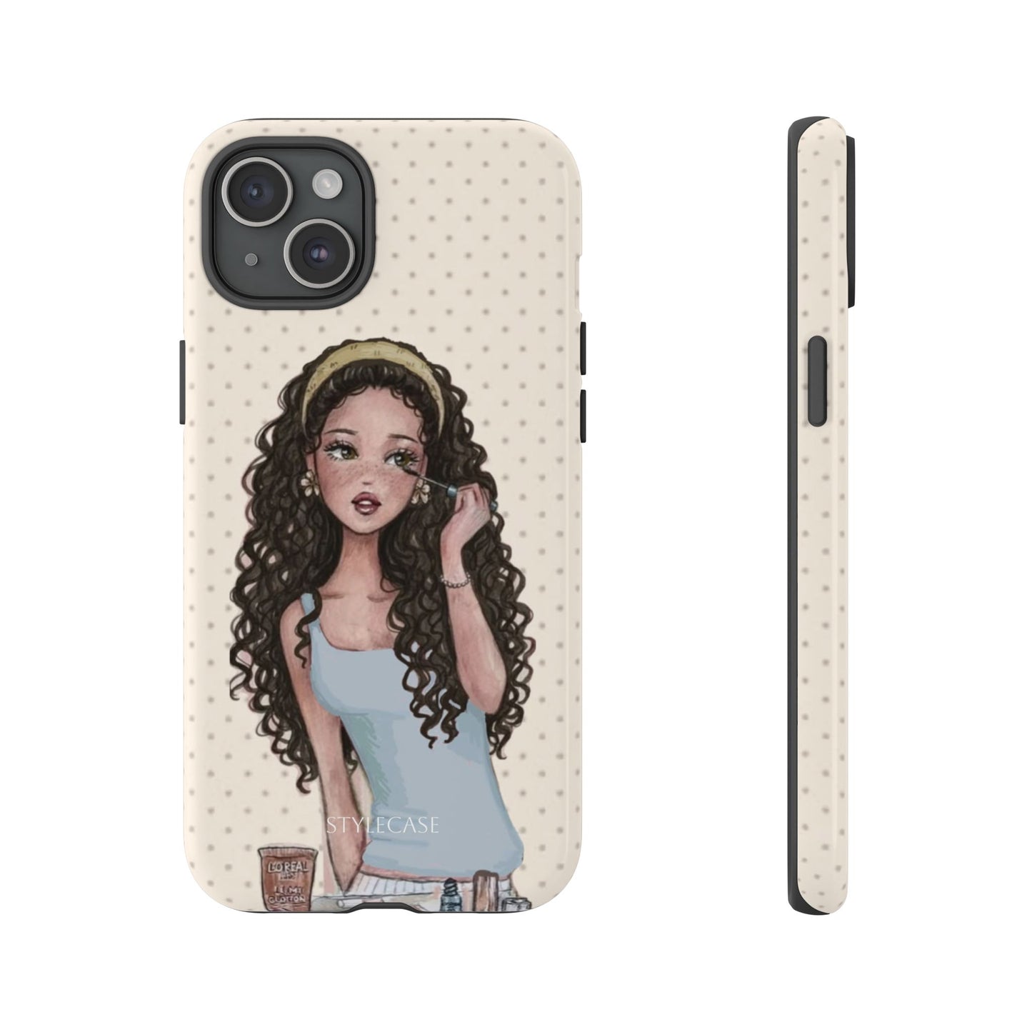 Cute Curly Girl Phone Case — Protective Samsung & Iphone Cover