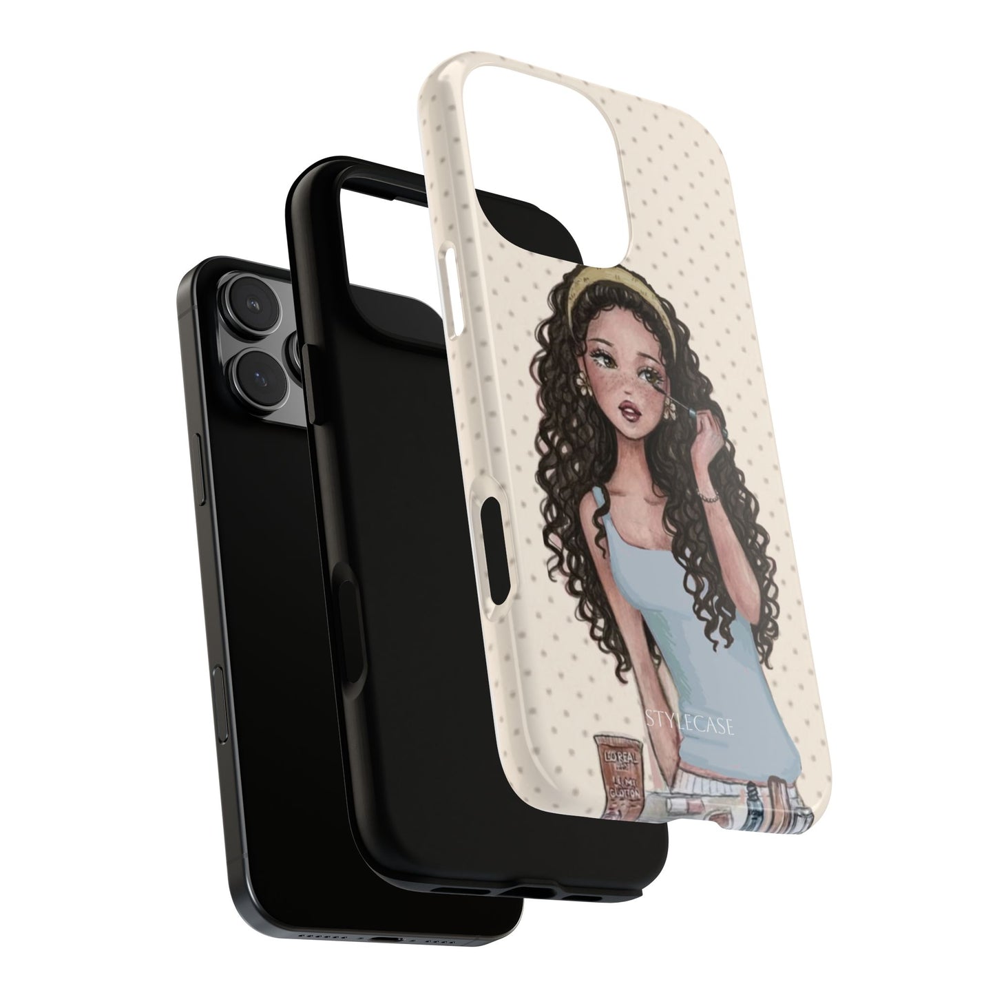 Cute Curly Girl Phone Case — Protective Samsung & Iphone Cover