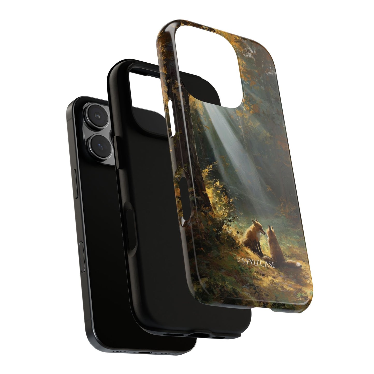 Foxes Sunbeam Forest Phone Case — Premium Protective Cover