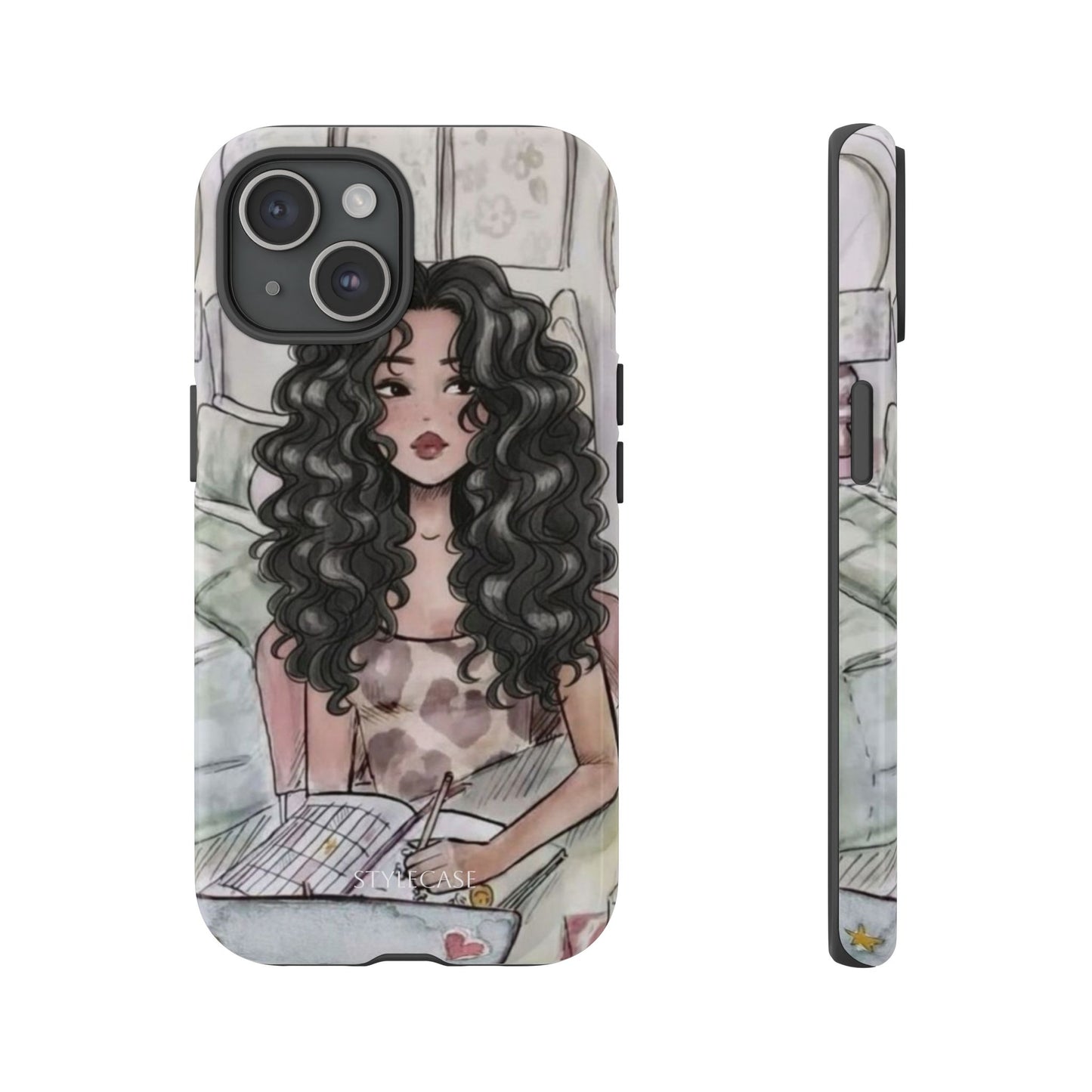Curly Girl Cozy Phone Case — Samsung And Iphone Tough Case