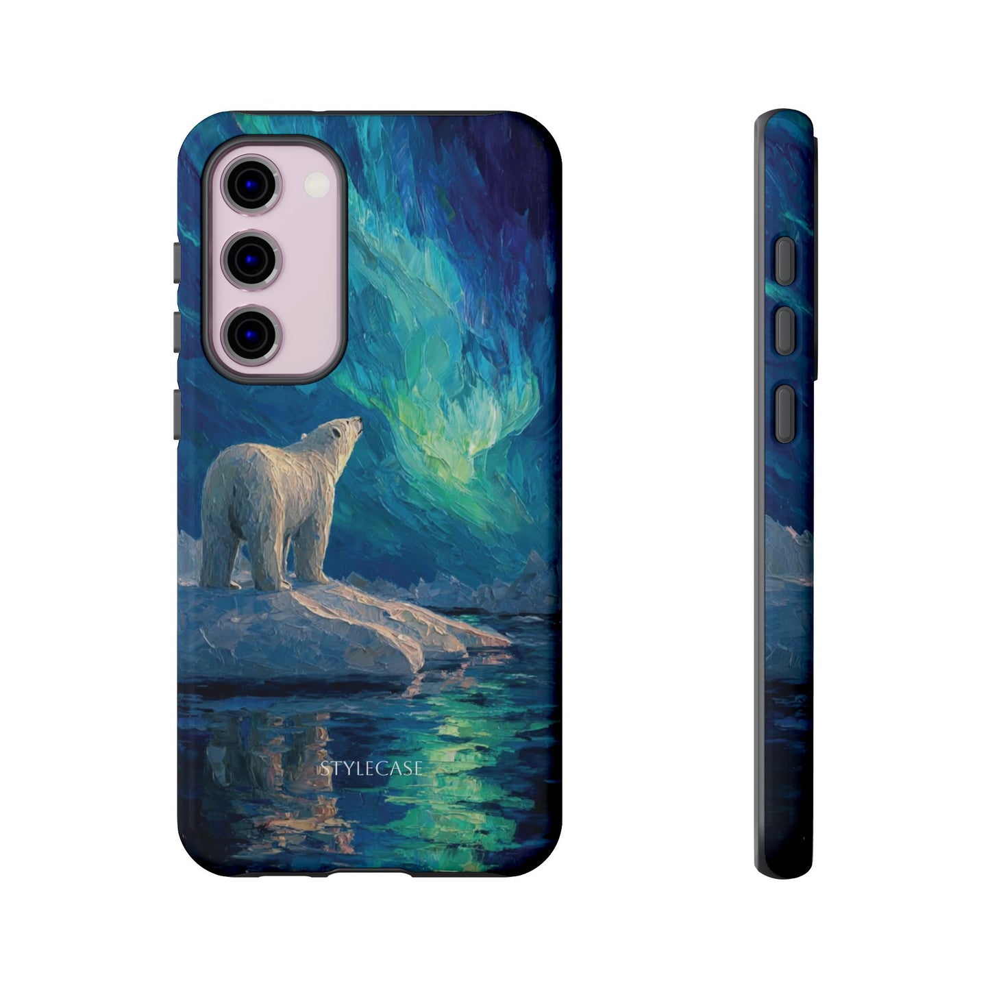 Aurora Night Phone Case — Polar Bear Protective iPhone And Samsung Cover