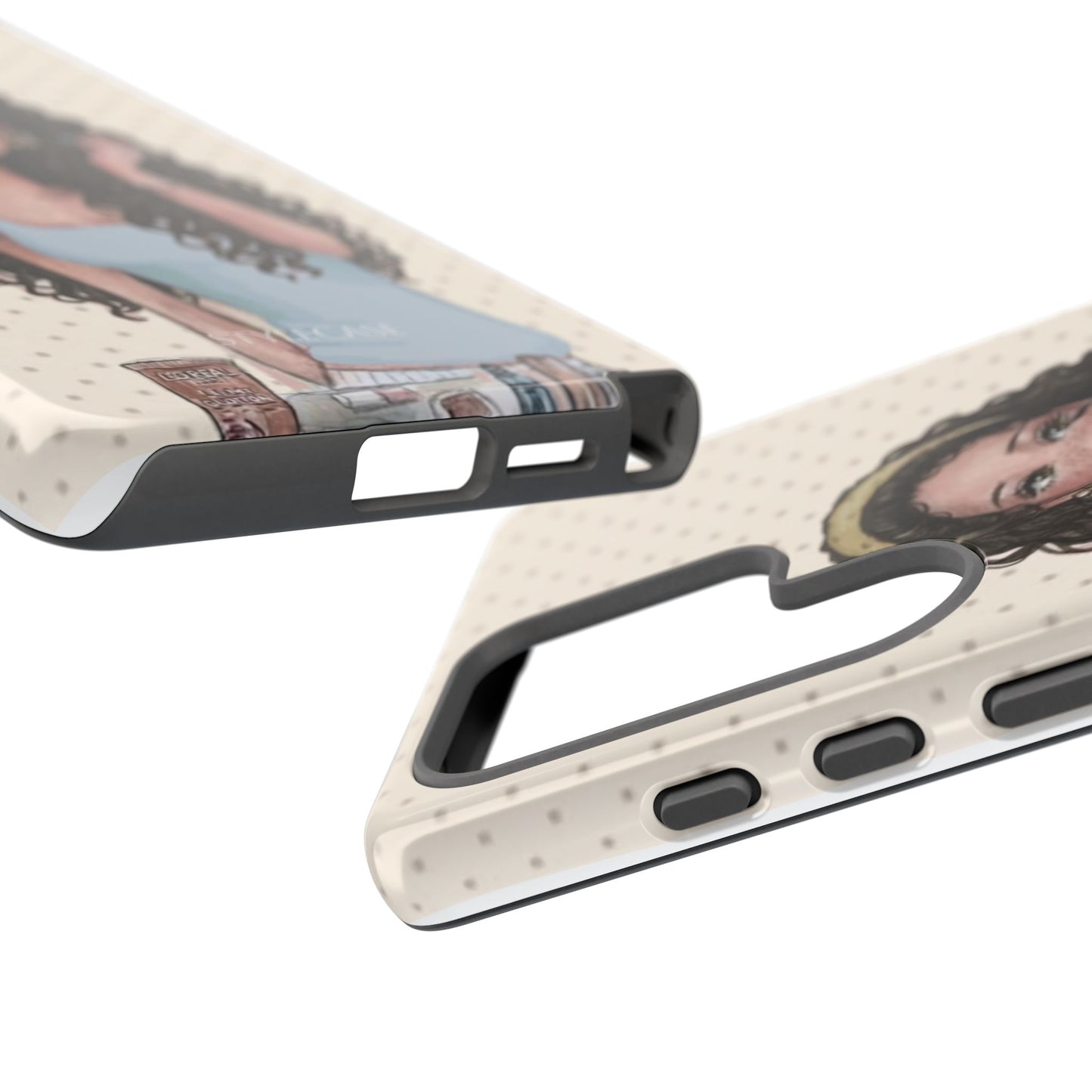 Cute Curly Girl Phone Case — Protective Samsung & Iphone Cover