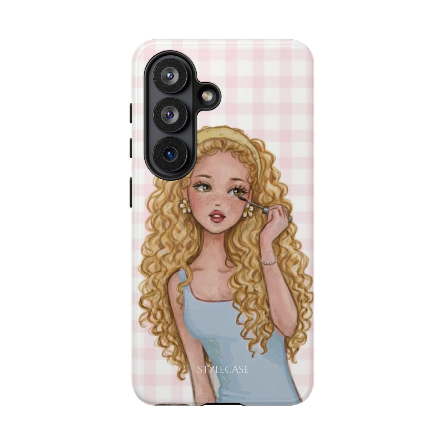 Cute Curly Girl Phone Case – Protective Samsung And Iphone Cover