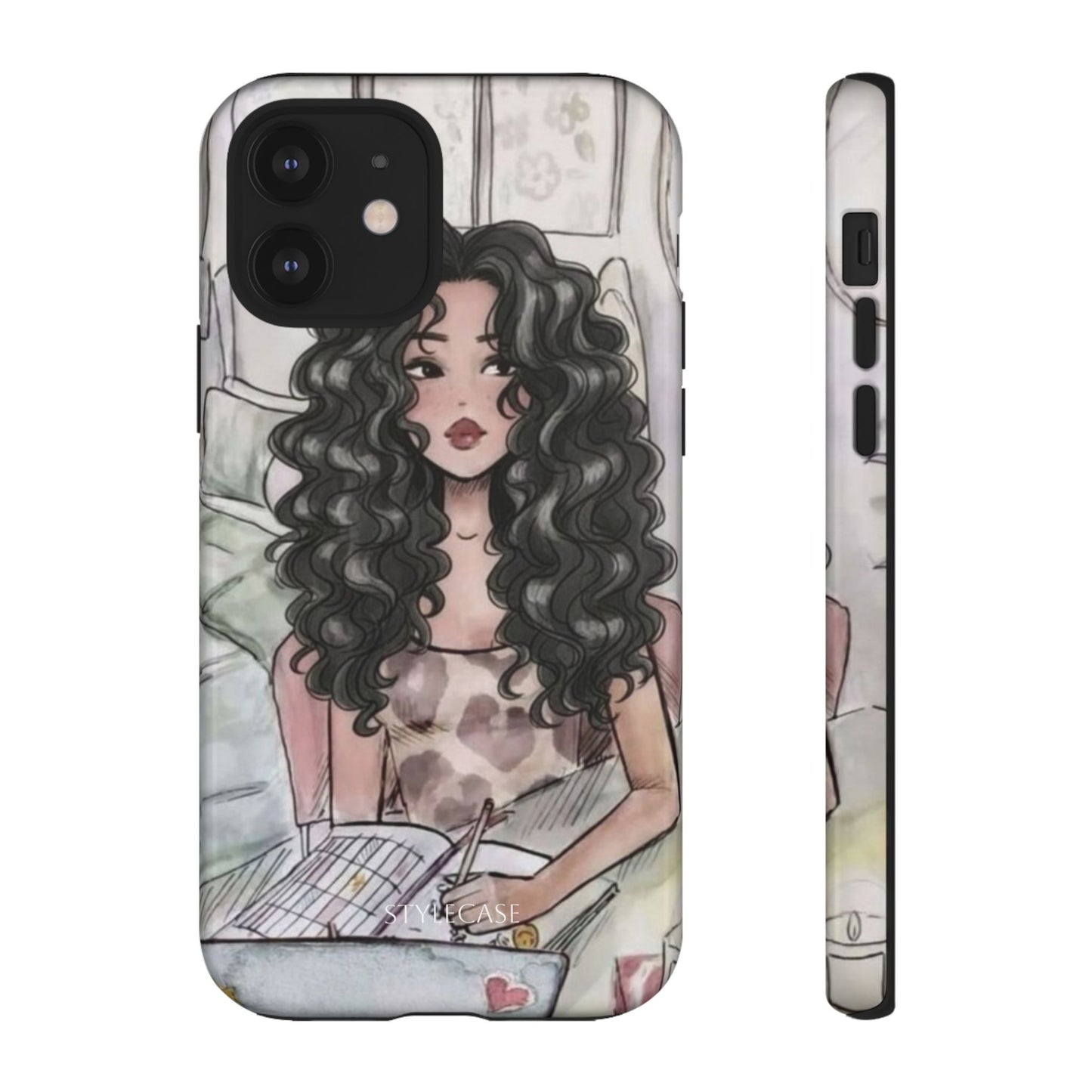Curly Girl Cozy Phone Case — Samsung And Iphone Tough Case
