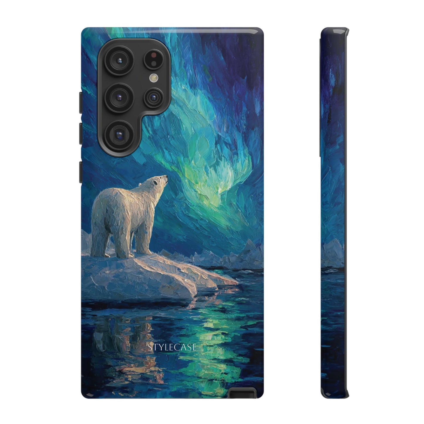 Aurora Night Phone Case — Polar Bear Protective iPhone And Samsung Cover