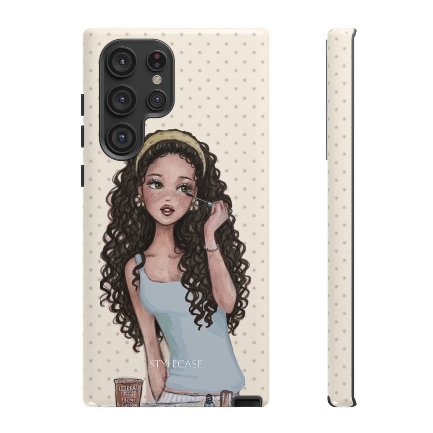 Cute Curly Girl Phone Case — Protective Samsung & Iphone Cover