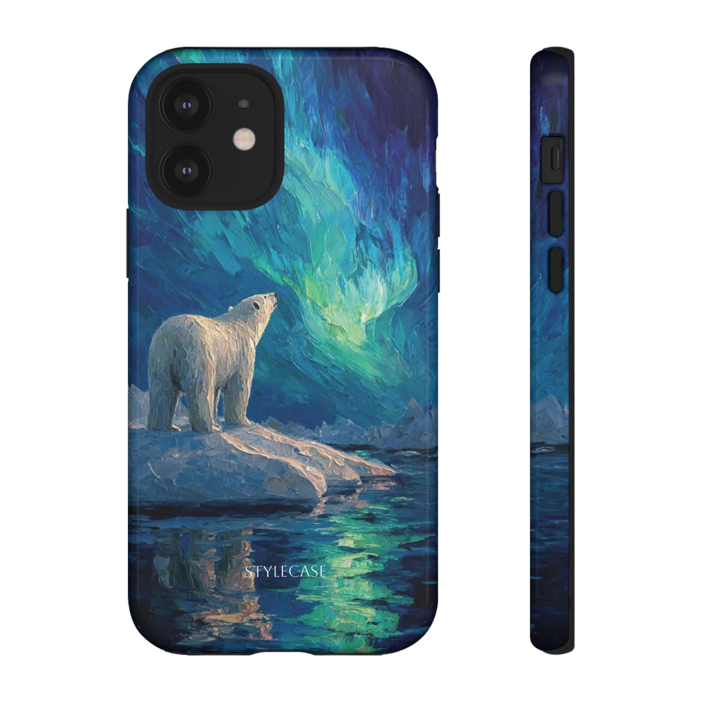 Aurora Night Phone Case — Polar Bear Protective iPhone And Samsung Cover