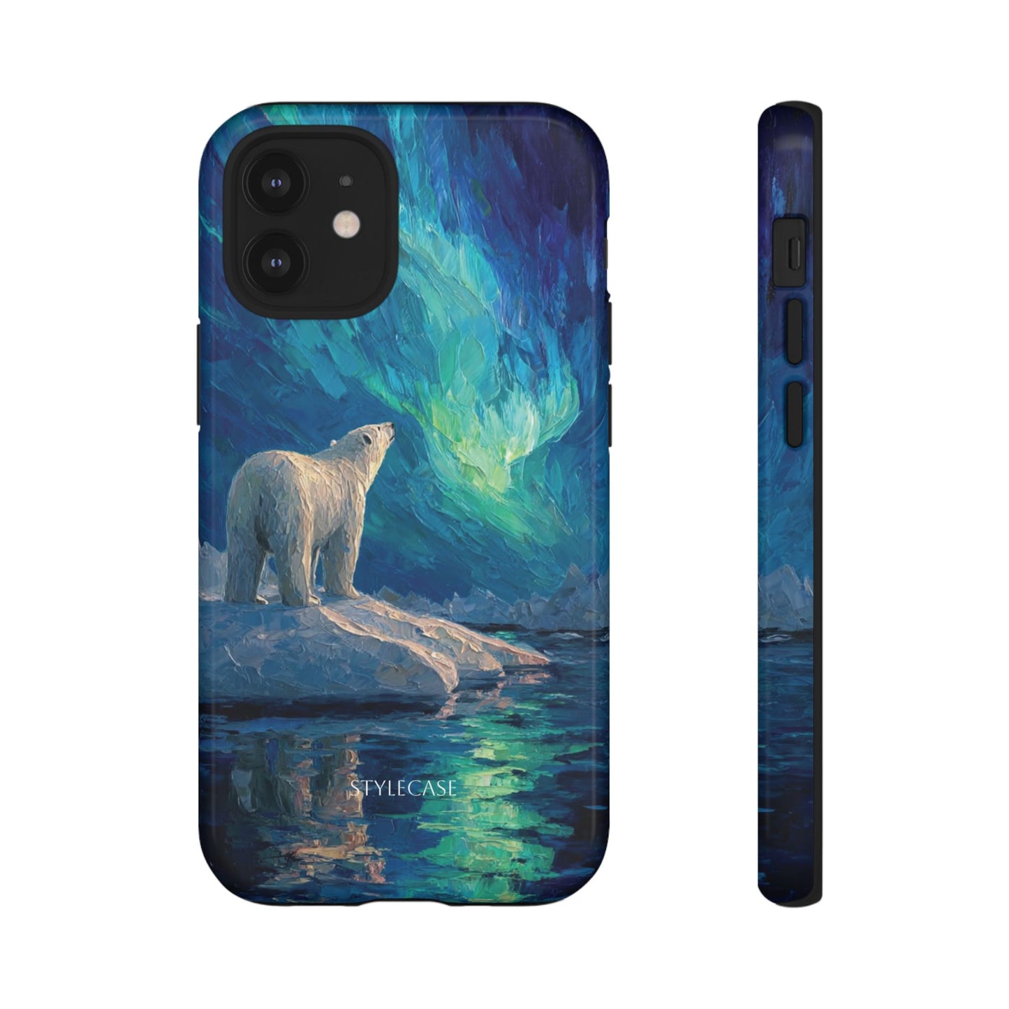Aurora Night Phone Case — Polar Bear Protective iPhone And Samsung Cover