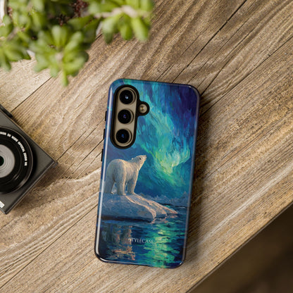 Aurora Night Phone Case — Polar Bear Protective iPhone And Samsung Cover