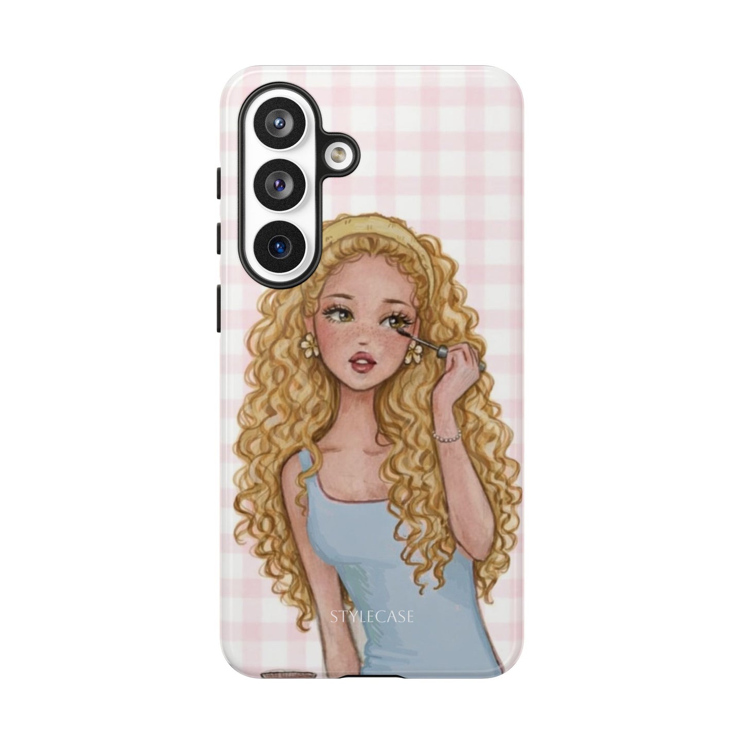 Cute Curly Girl Phone Case – Protective Samsung And Iphone Cover