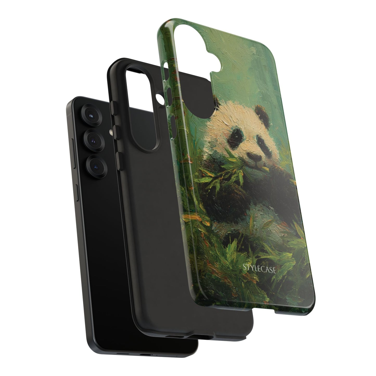 Panda Bamboo Phone Case – Cute Vintage-Style Protective Phone Cover