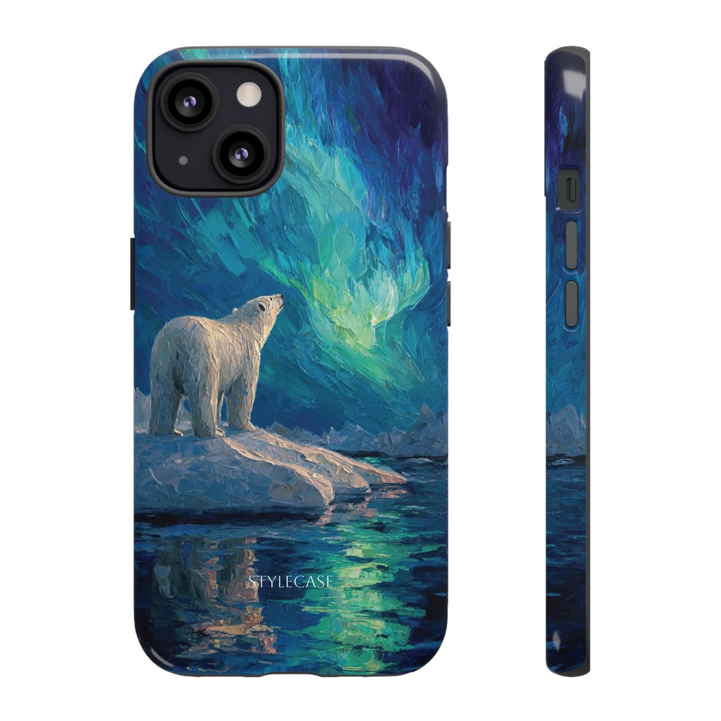 Aurora Night Phone Case — Polar Bear Protective iPhone And Samsung Cover