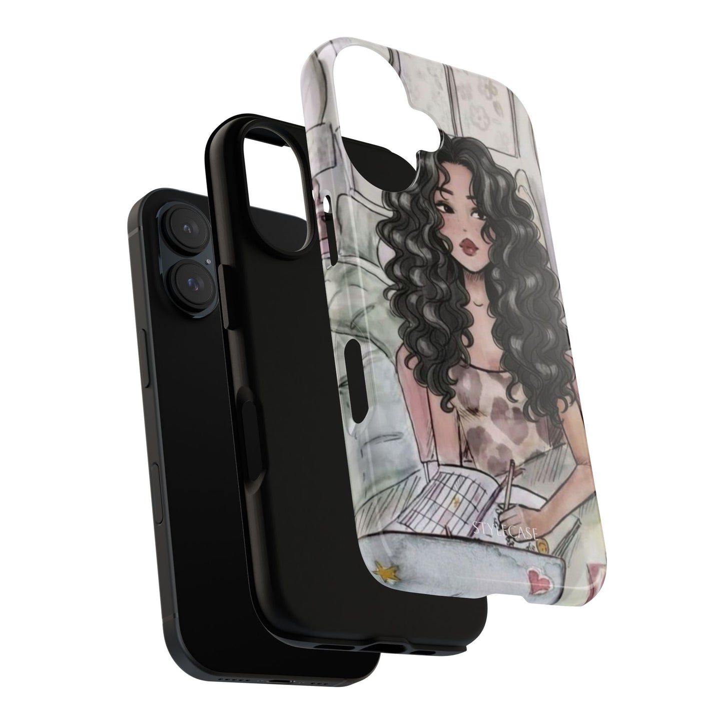 Curly Girl Cozy Phone Case — Samsung And Iphone Tough Case