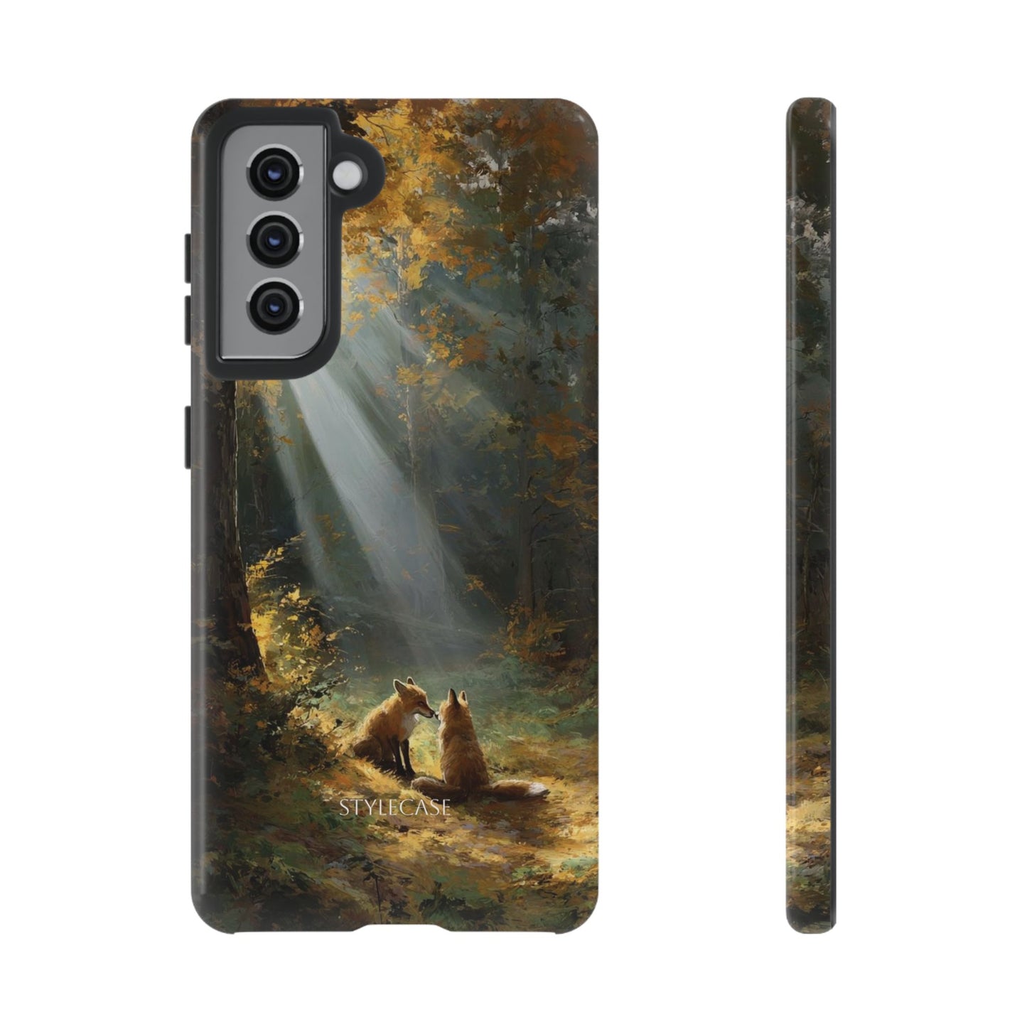 Foxes Sunbeam Forest Phone Case — Premium Protective Cover