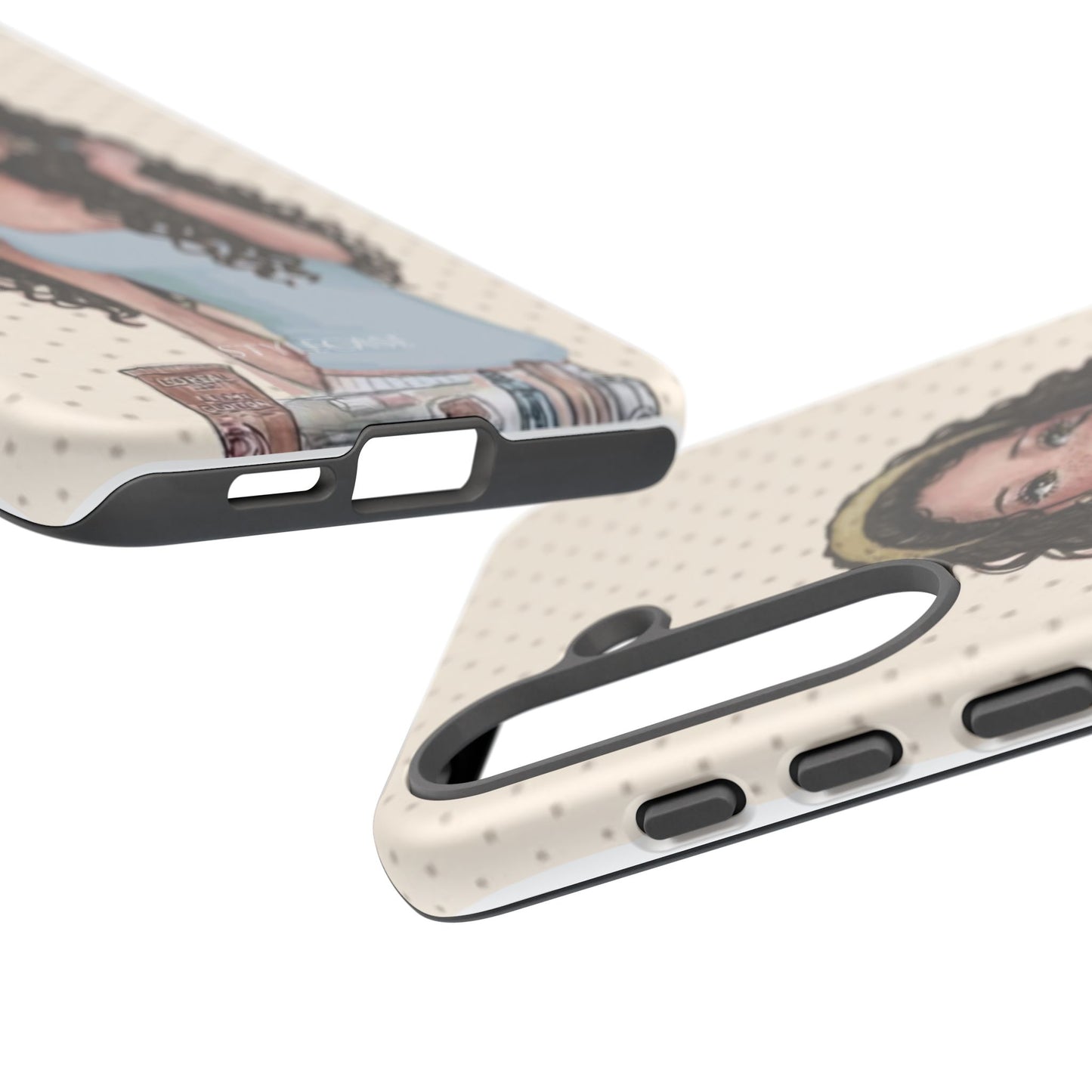 Cute Curly Girl Phone Case — Protective Samsung & Iphone Cover