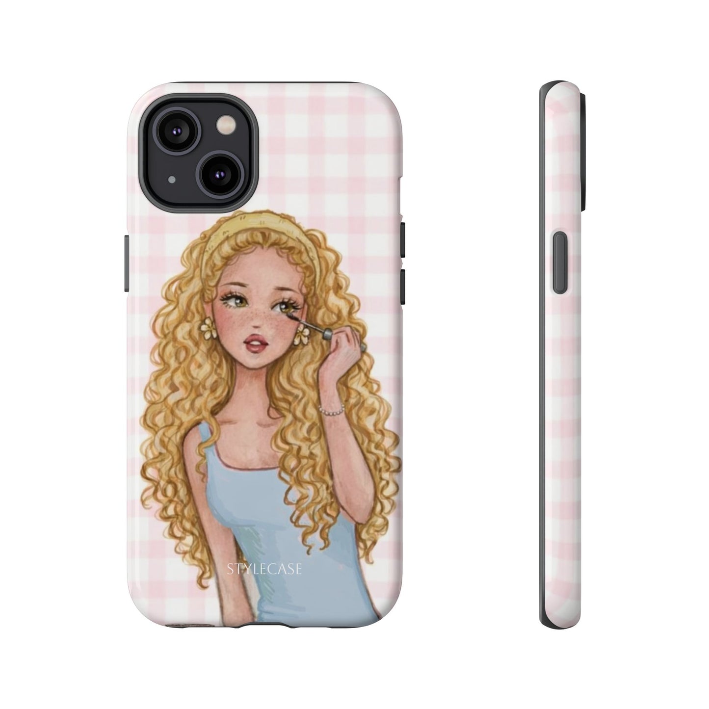 Cute Curly Girl Phone Case – Protective Samsung And Iphone Cover