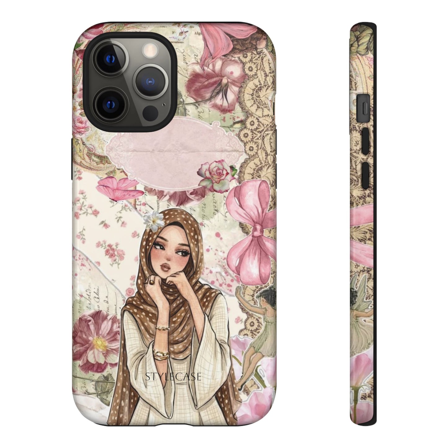 Hijab Girl Phone Case — Pink Vintage Samsung And Iphone Tough Case