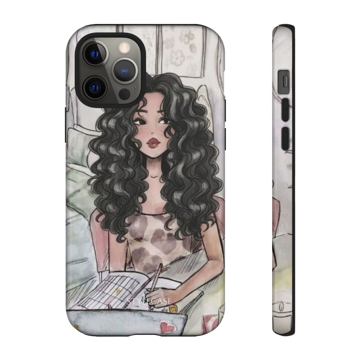 Curly Girl Cozy Phone Case — Samsung And Iphone Tough Case
