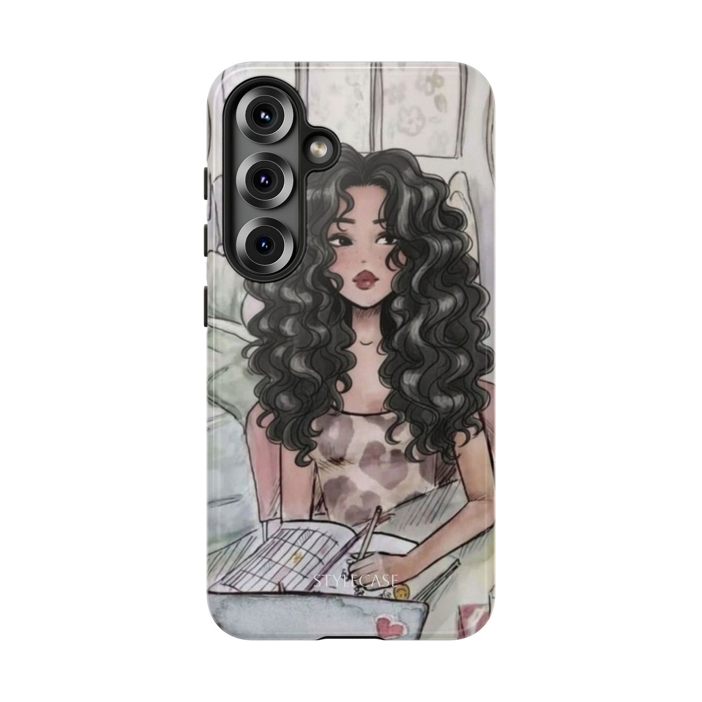 Curly Girl Cozy Phone Case — Samsung And Iphone Tough Case