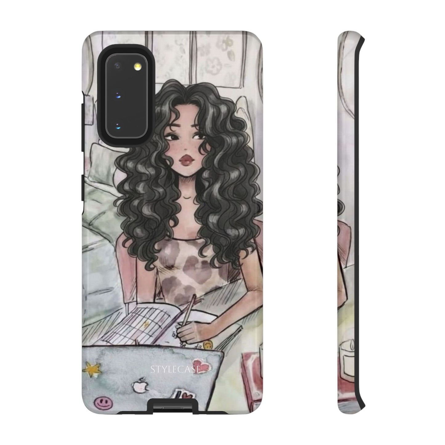 Curly Girl Cozy Phone Case — Samsung And Iphone Tough Case