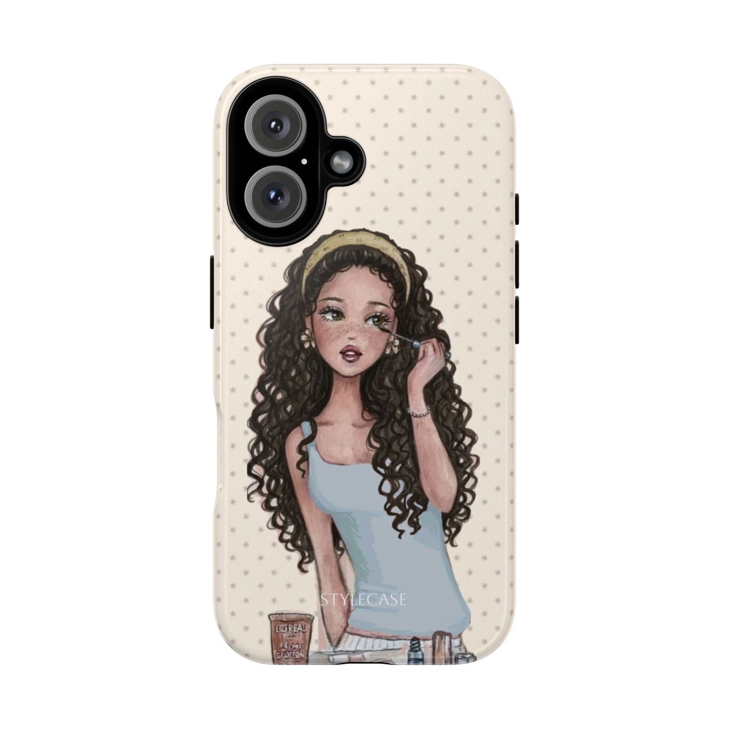 Cute Curly Girl Phone Case — Protective Samsung & Iphone Cover