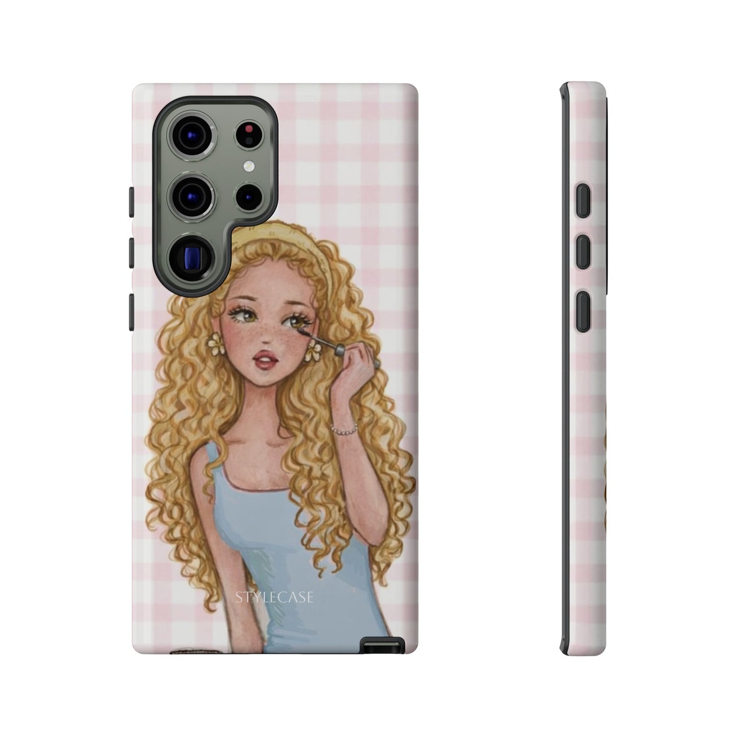 Cute Curly Girl Phone Case – Protective Samsung And Iphone Cover