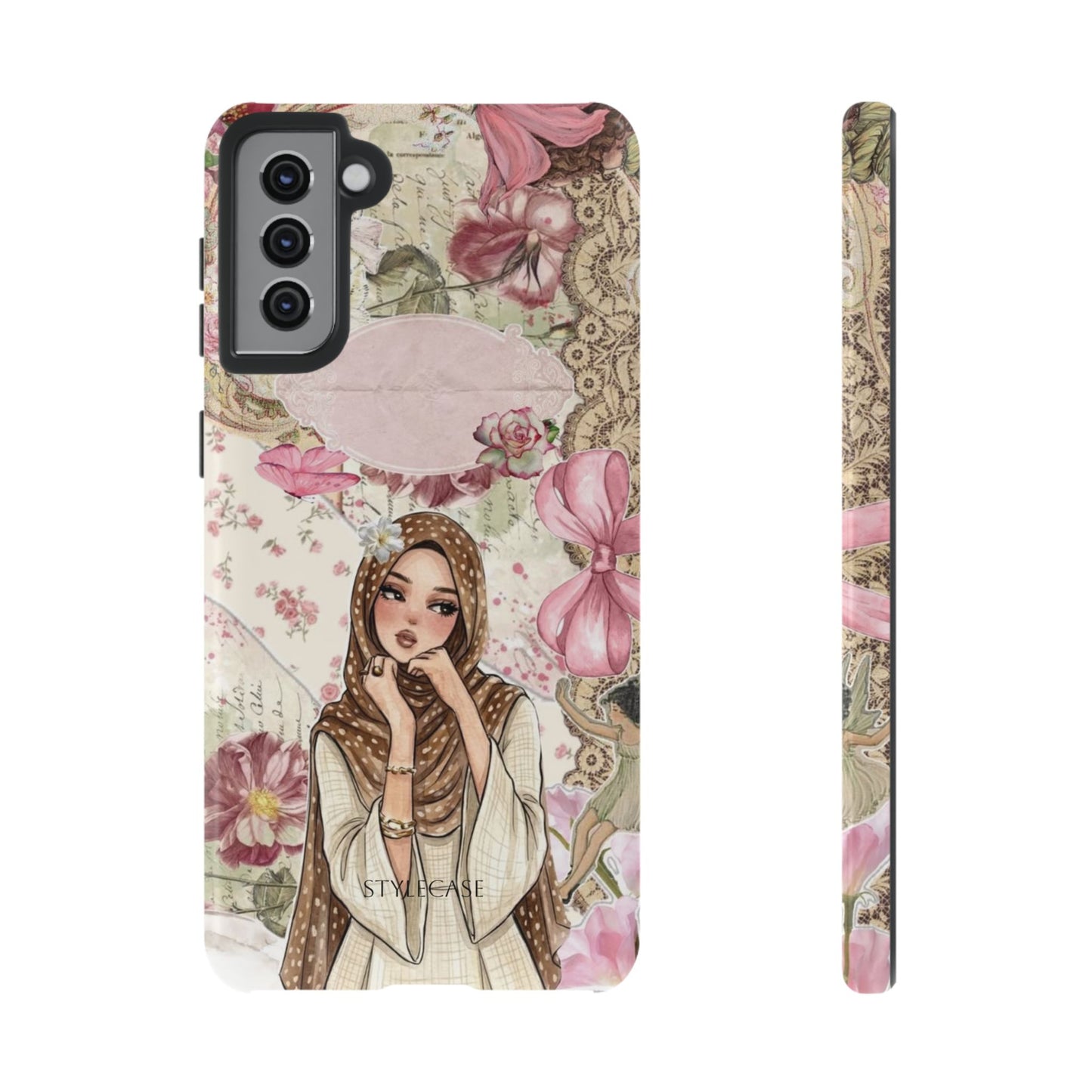 Hijab Girl Phone Case — Pink Vintage Samsung And Iphone Tough Case