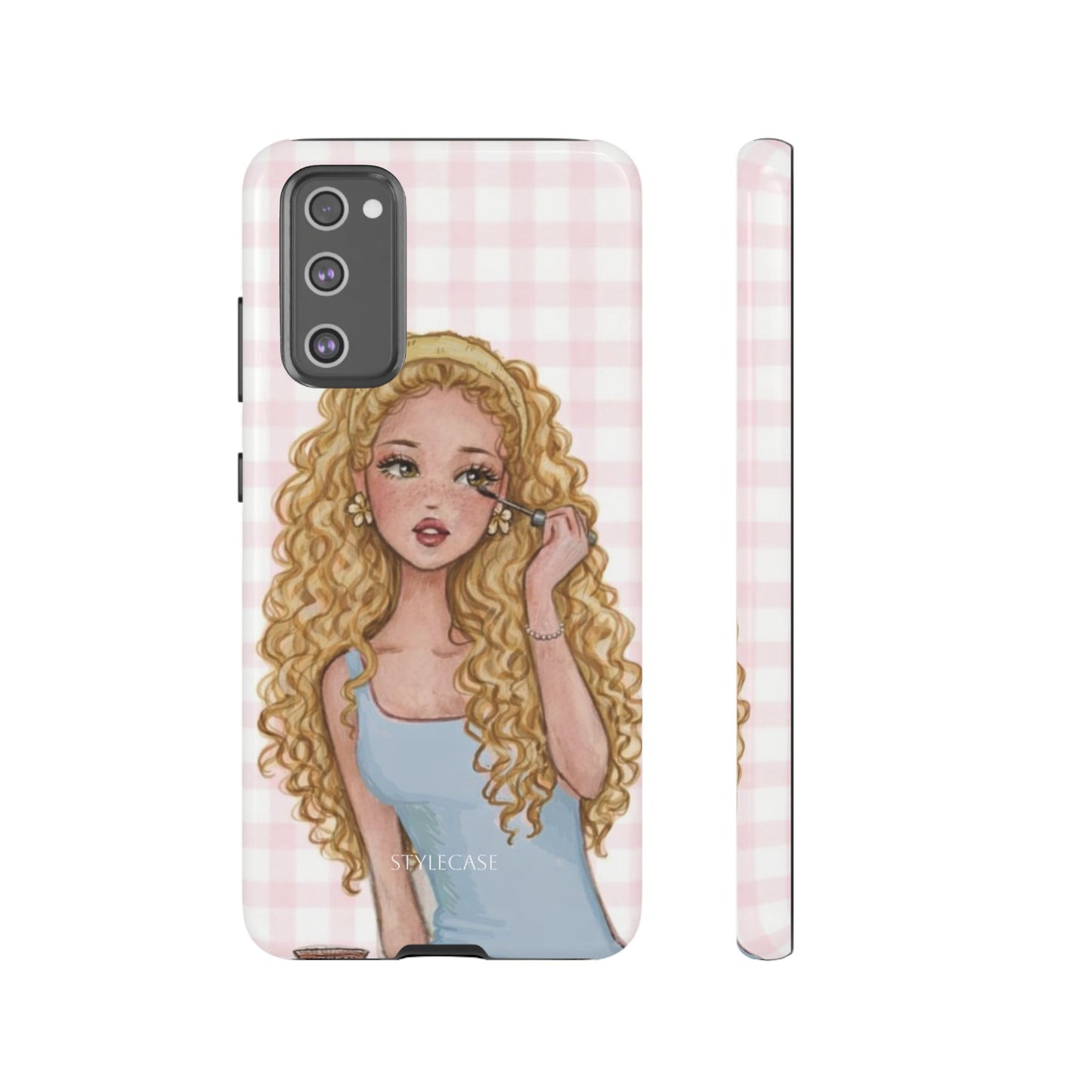Cute Curly Girl Phone Case – Protective Samsung And Iphone Cover