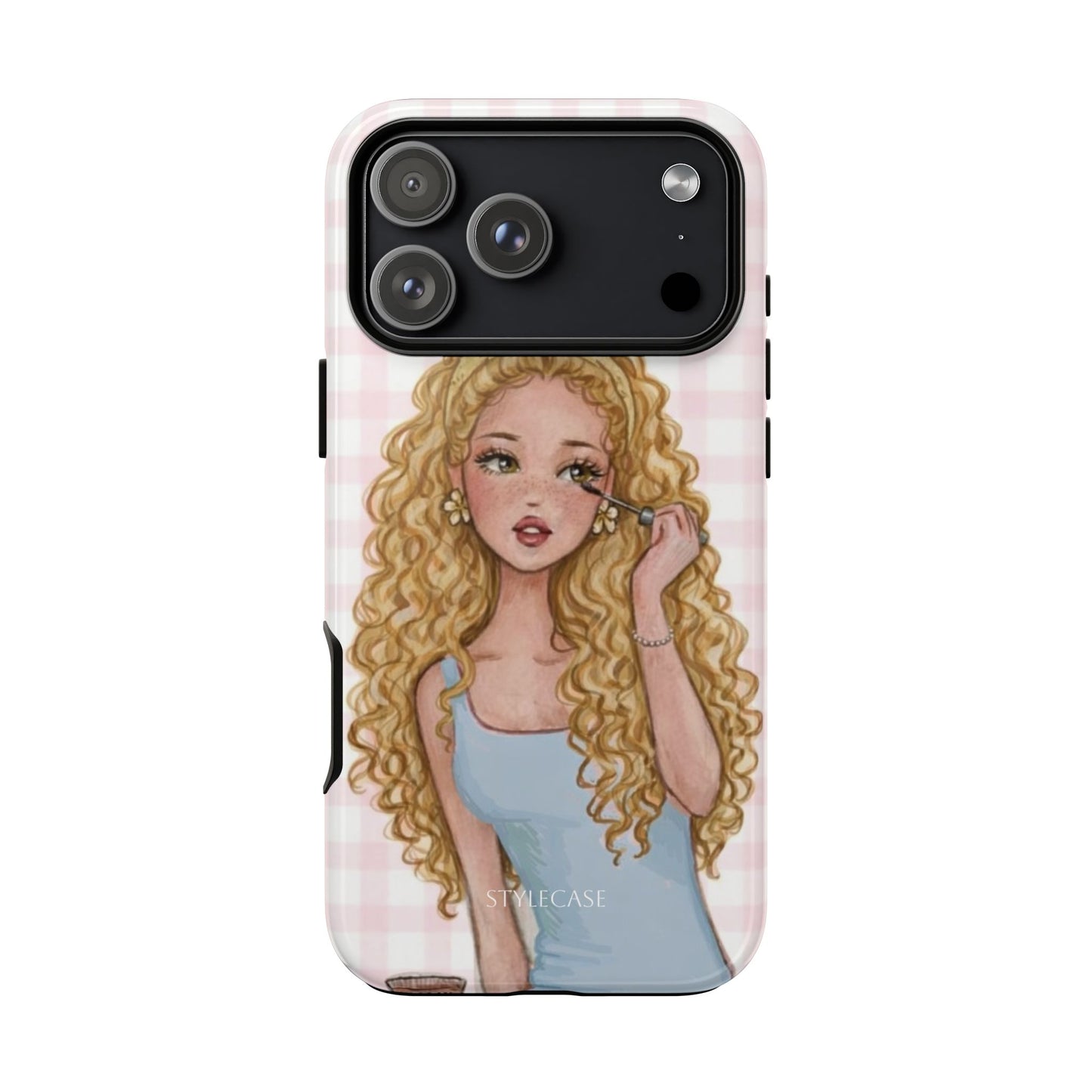 Cute Curly Girl Phone Case – Protective Samsung And Iphone Cover