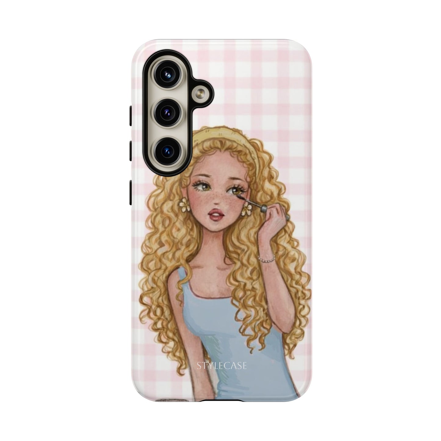 Cute Curly Girl Phone Case – Protective Samsung And Iphone Cover