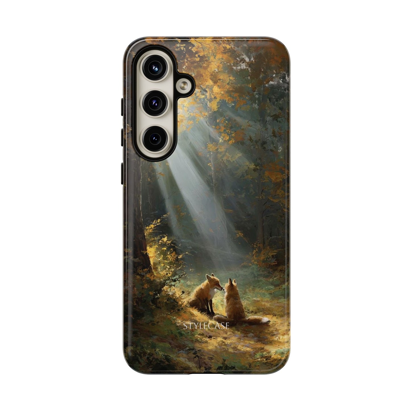Foxes Sunbeam Forest Phone Case — Premium Protective Cover