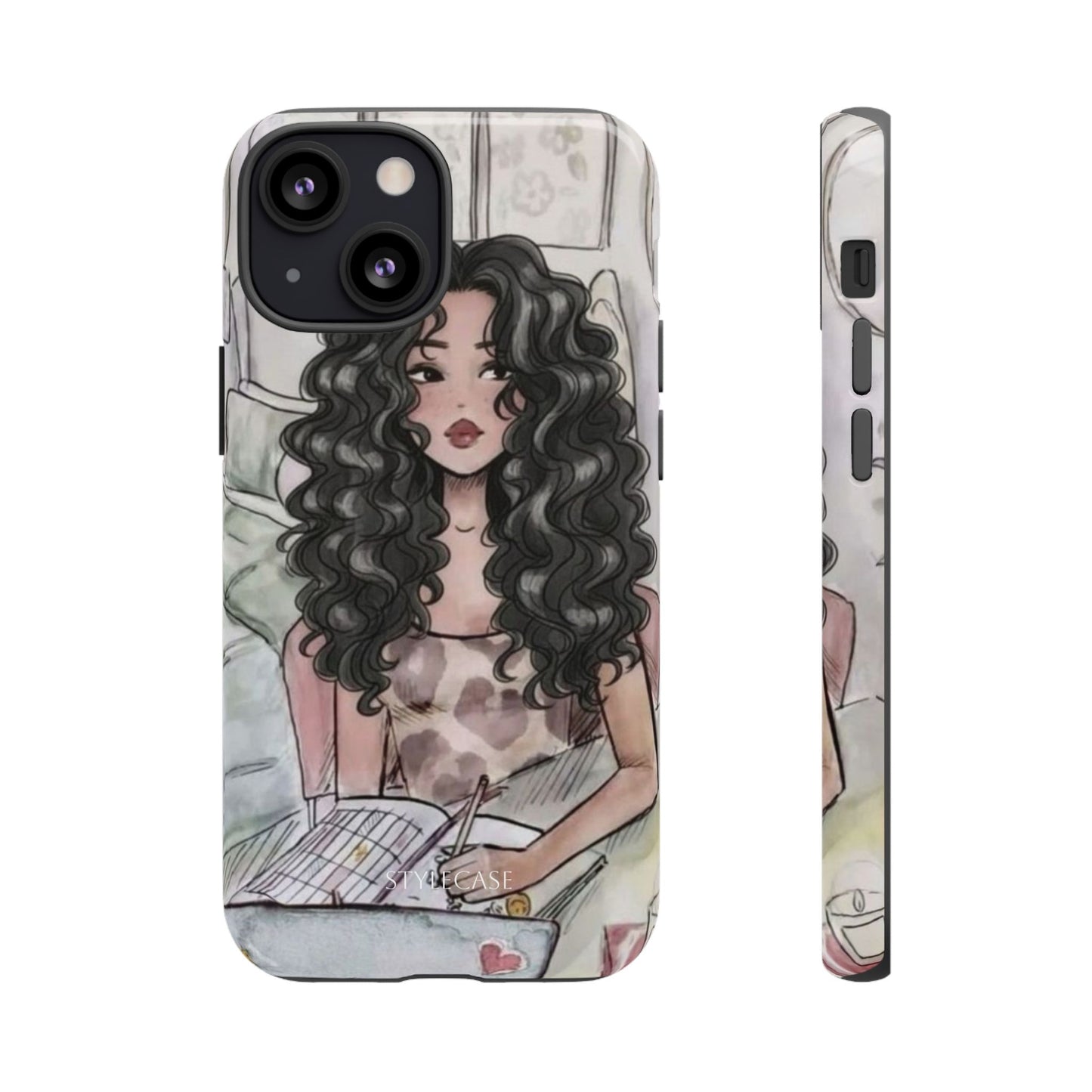 Curly Girl Cozy Phone Case — Samsung And Iphone Tough Case