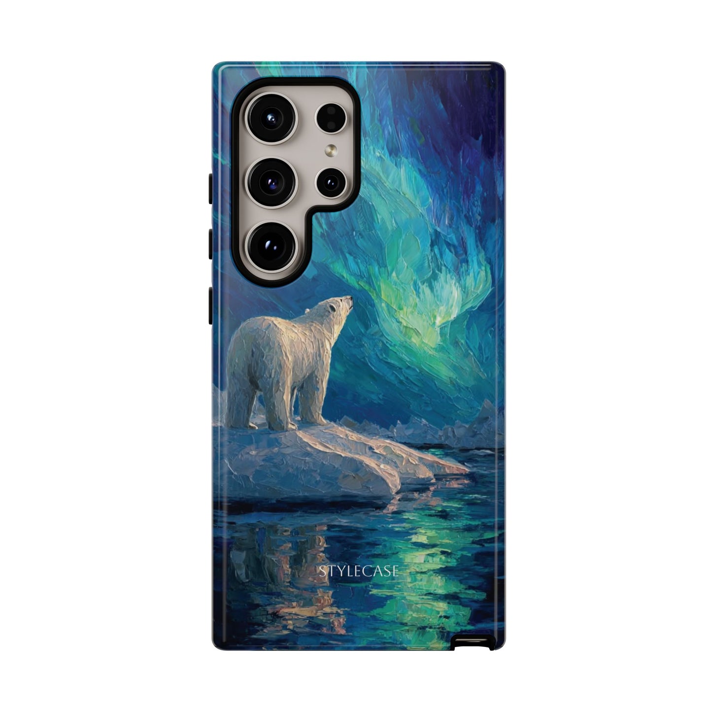 Aurora Night Phone Case — Polar Bear Protective iPhone And Samsung Cover