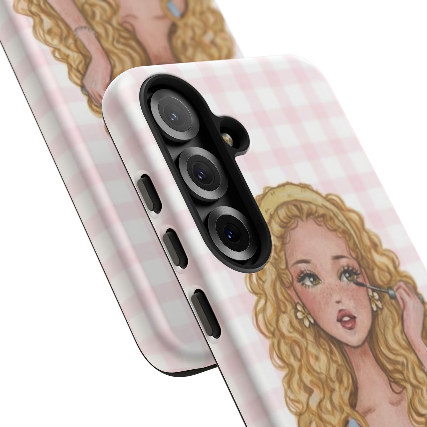 Cute Curly Girl Phone Case – Protective Samsung And Iphone Cover