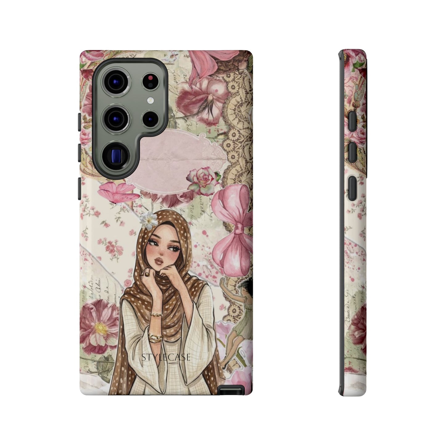Hijab Girl Phone Case — Pink Vintage Samsung And Iphone Tough Case