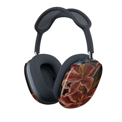 Floral Red Orchid AirPods Max Case — Protective Decorative Headphones Case