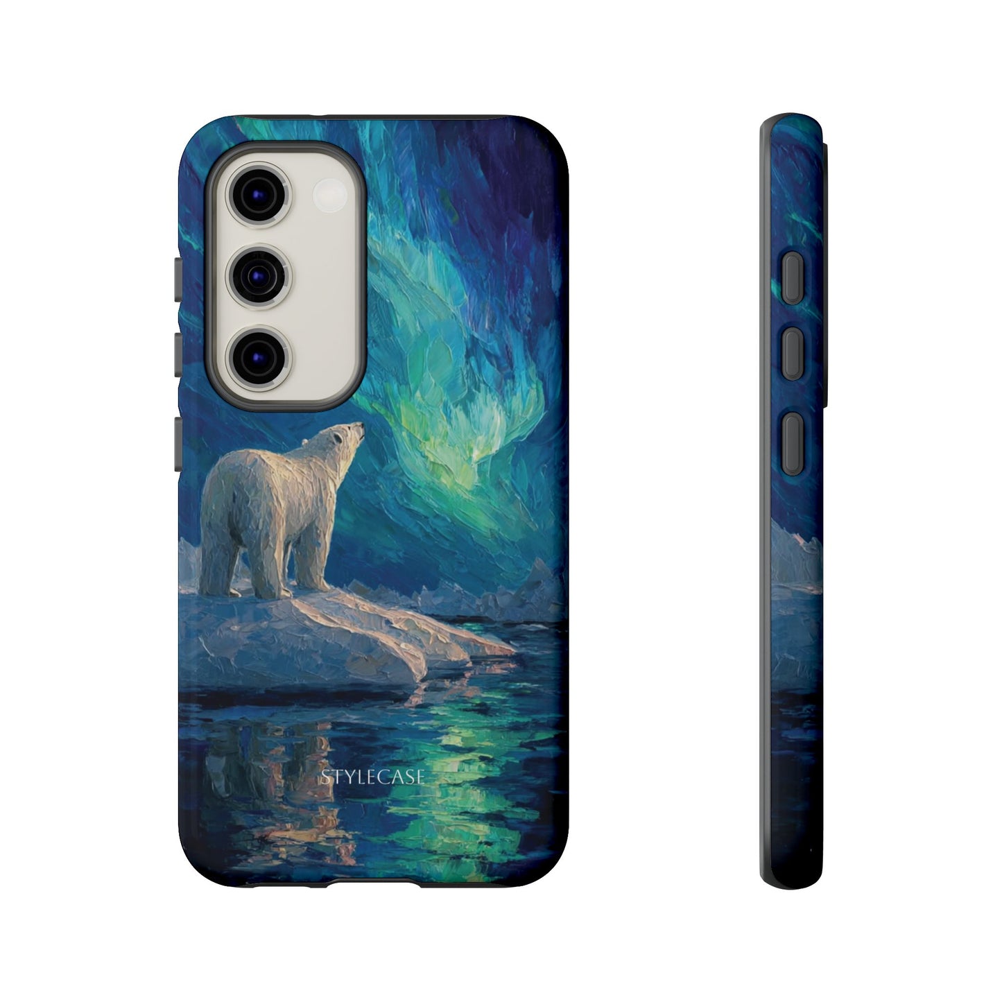Aurora Night Phone Case — Polar Bear Protective iPhone And Samsung Cover