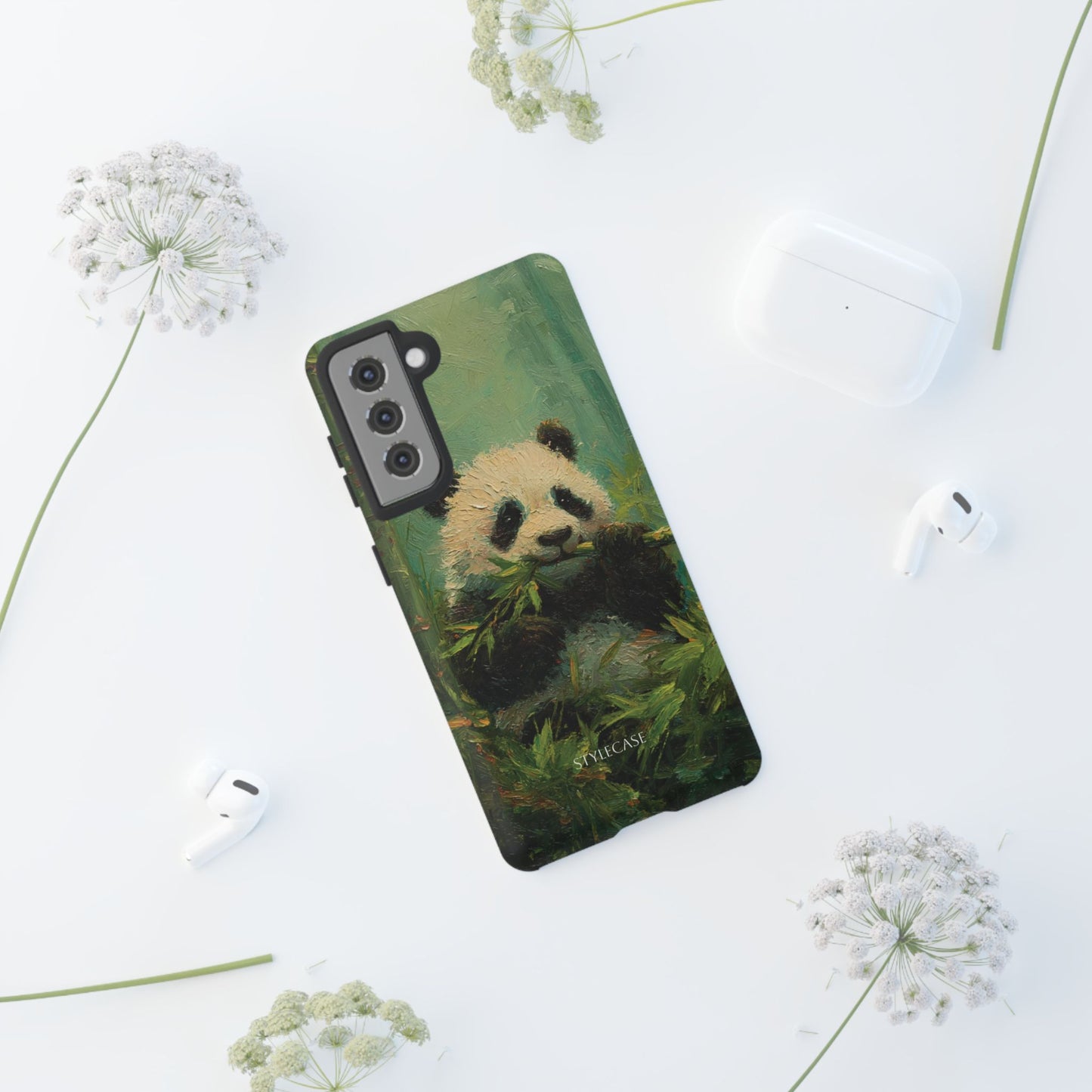 Panda Bamboo Phone Case – Cute Vintage-Style Protective Phone Cover