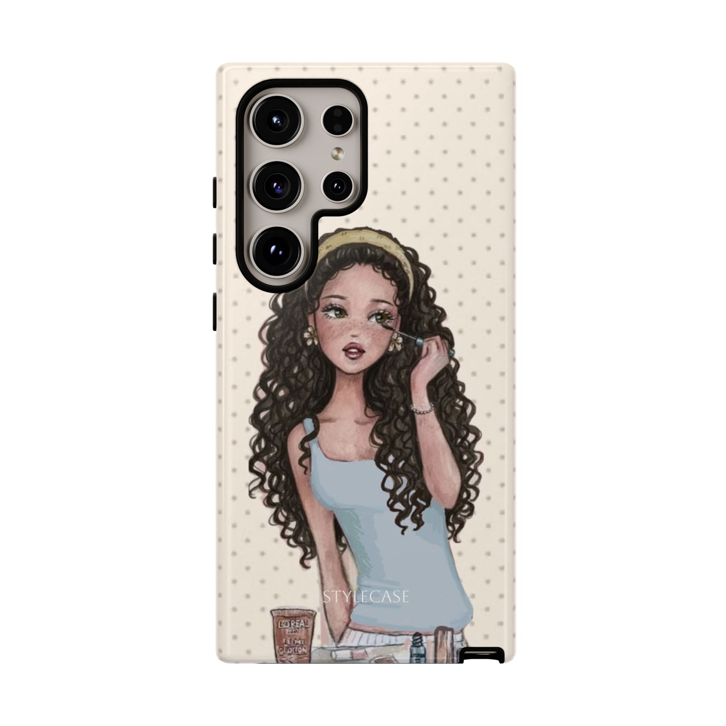 Cute Curly Girl Phone Case — Protective Samsung & Iphone Cover