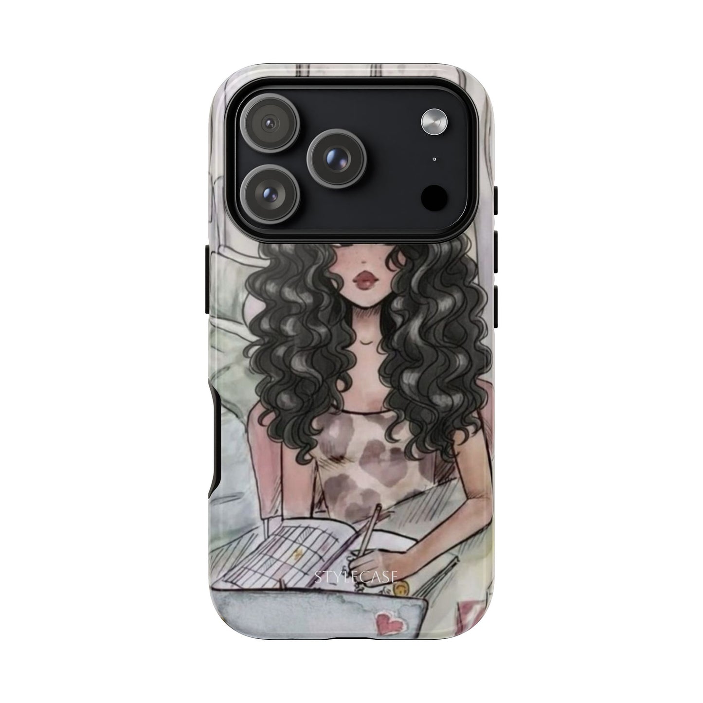 Curly Girl Cozy Phone Case — Samsung And Iphone Tough Case