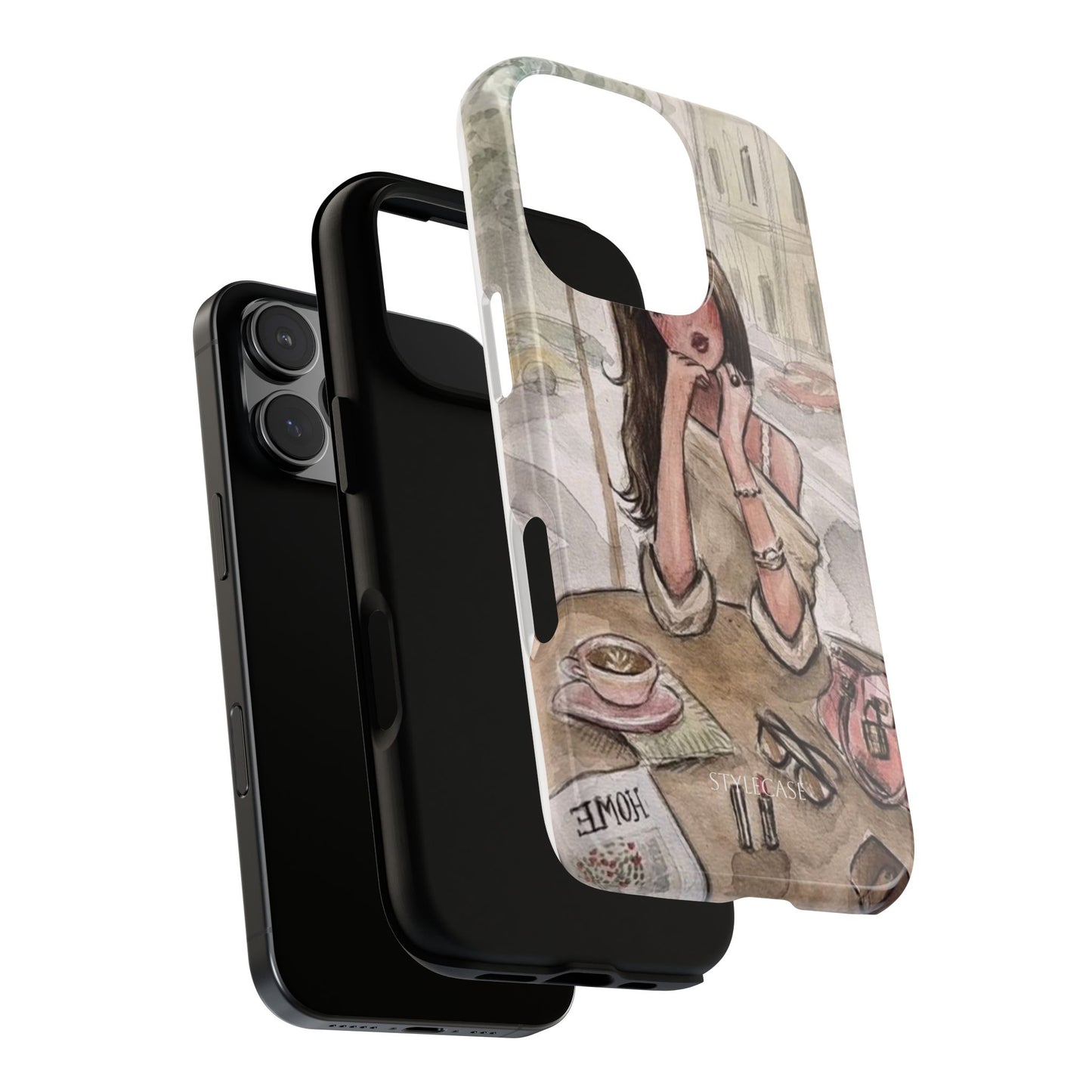 Chic Girl Café Phone Case — Cute Samsung & Iphone Cover