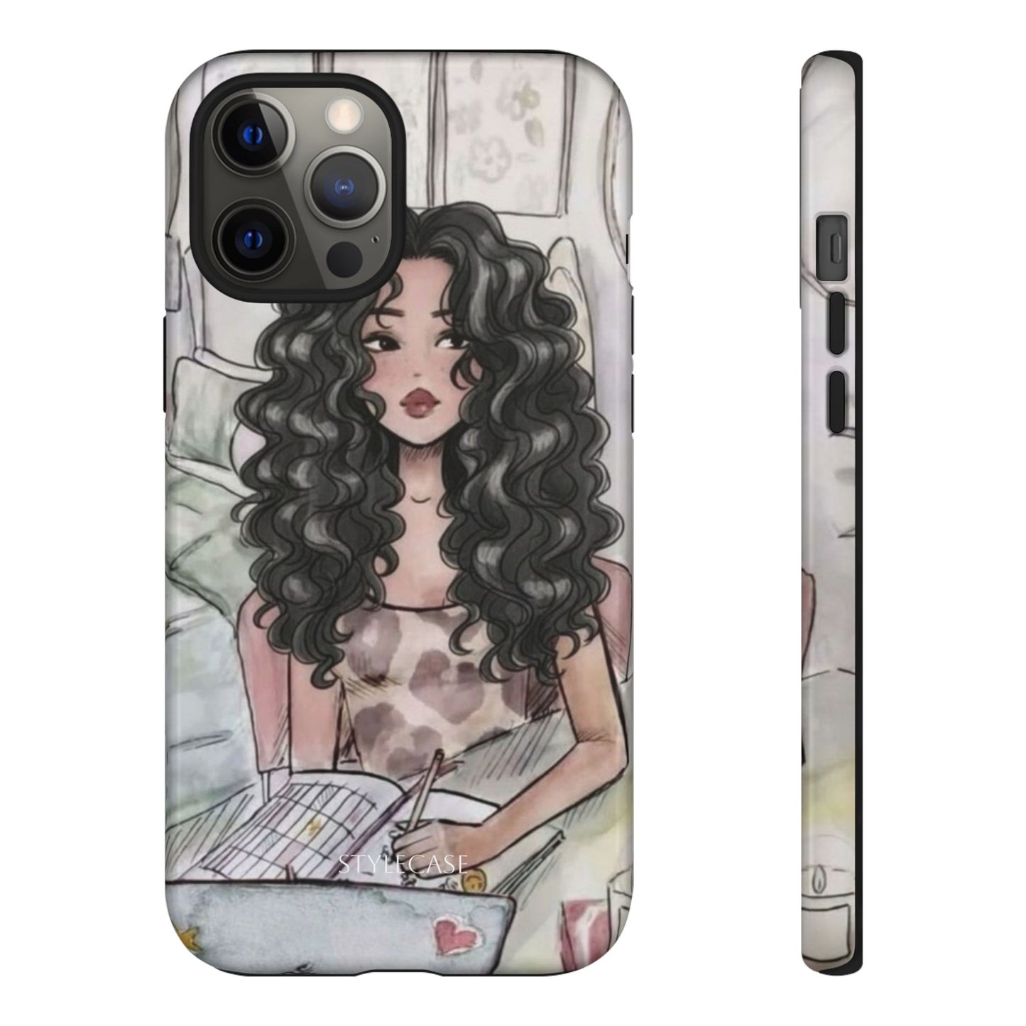 Curly Girl Cozy Phone Case — Samsung And Iphone Tough Case